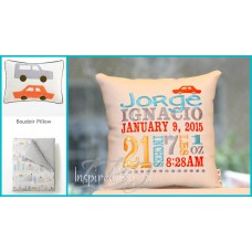 Car - Birth Announcement Pillow